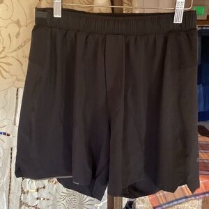 Lululemon Surge Lined Shorts 6" Black Mens Size M EUC